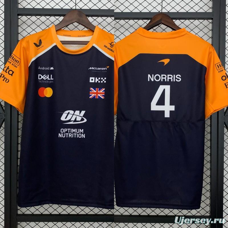 2025 F1 Formula Orange/Navy Mclaren Norris Jersey