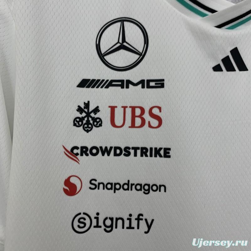 2025 F1 Formula AMG White T-Shirt