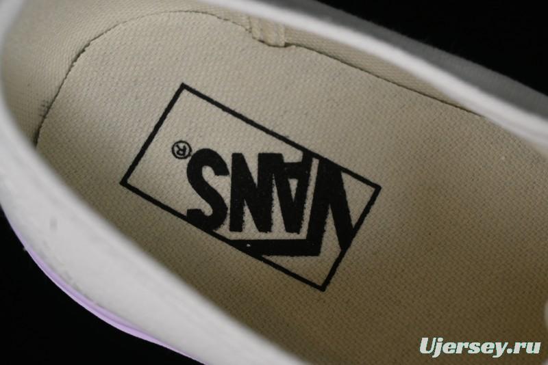 Vans Authentic White Purple Canvas Skate Shoes - VN0009PVCGX