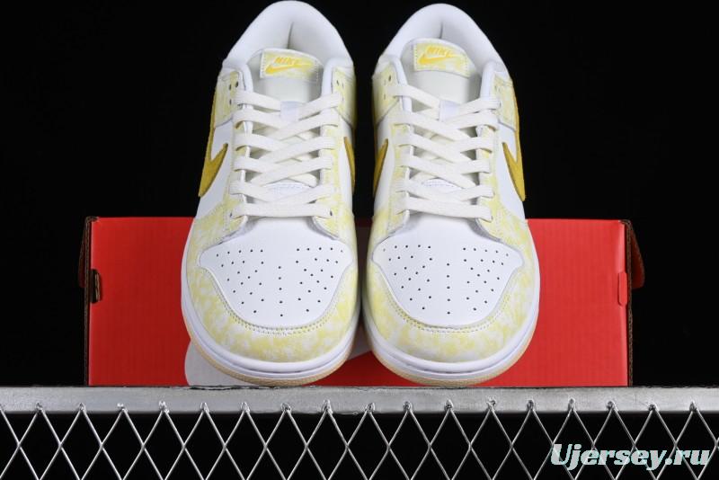 Nike SB Dunk Low Premium Yellow White SB Shattered Backboard Fashion Casual Skate Shoes - DM9467-700