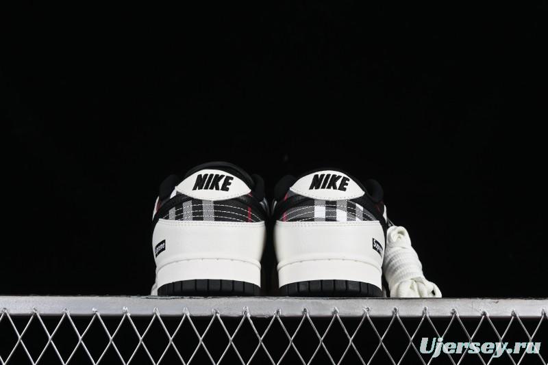 Nike SB Dunk Low Supreme Plaid Colorway Low-Top Casual Skateboarding Shoes - SP1098-071