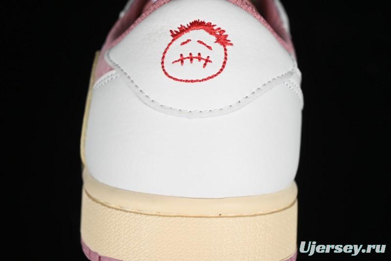 Nike Travis Scott x Air Jordan 1 Low OG AJ1 Reverse Swoosh Sneakers - DM7866-600