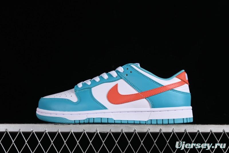 Nike SB Dunk Low Casual Skate Shoes in White Green Orange - DV0833-102
