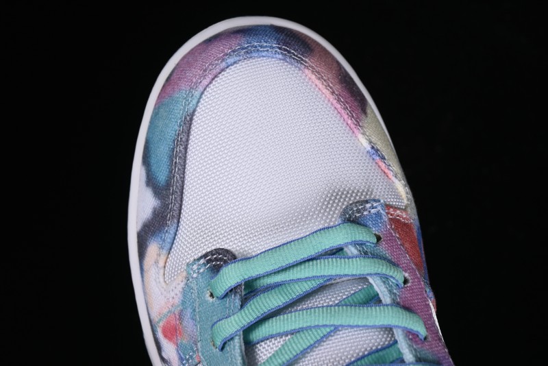Nike Futura x Dunk Low Pro SB Skate Shoes with Tie-Dye Design - HF6061-400