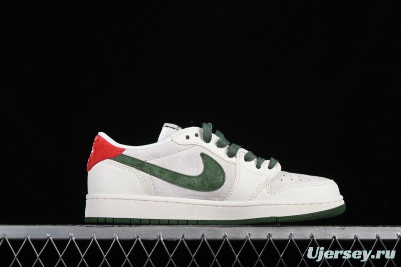 Nike Travis Scott x Fragment Design x Air Jordan 1 Low OG SP AJ1 LV Collaboration Sneakers - XY2688-102