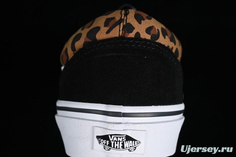 Vans Old Skool Classic Retro Low-Top Canvas Sneakers with Leopard Print and Slip-Resistant Sole - VN000CR5CJK