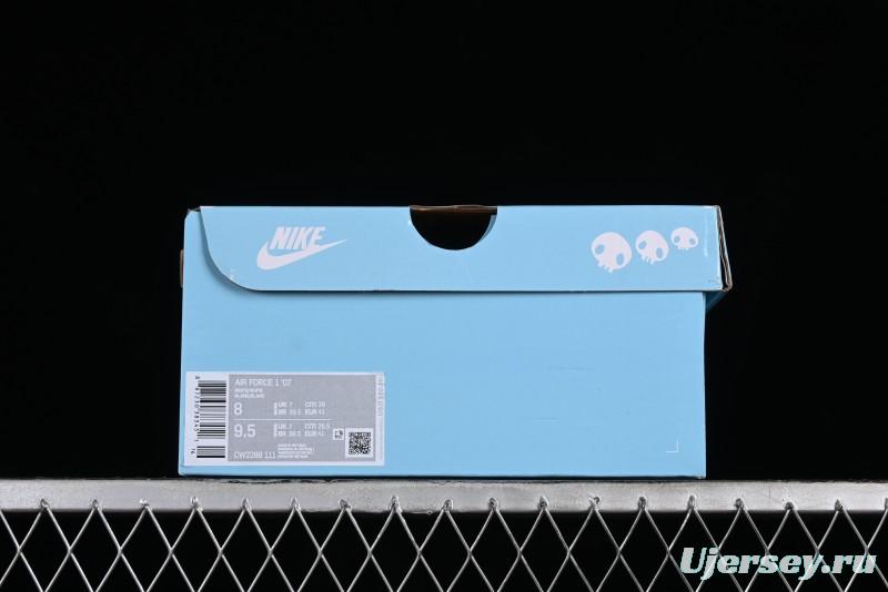 Nike Air Force 1 Low Witch Collaboration Custom Leather Sneakers with Full-Length Air Cushion - CW2288-111