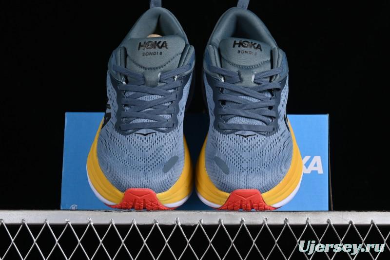 HOKA ONE ONE Bondi 8 Performance Cushion Running Shoes with Enhanced Support - 1123202 GBMS