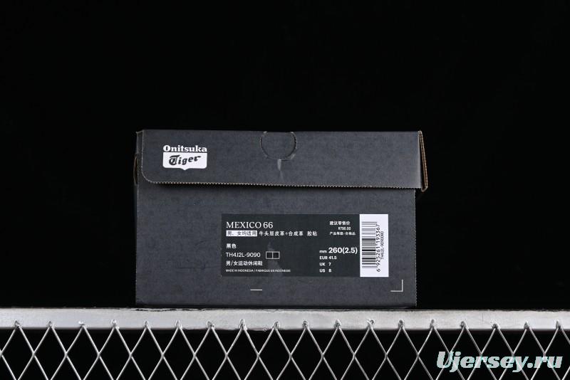 Onitsuka Tiger Mexico 66 Low-Top Leather Sneakers for Casual Running - TH4J2L-9090