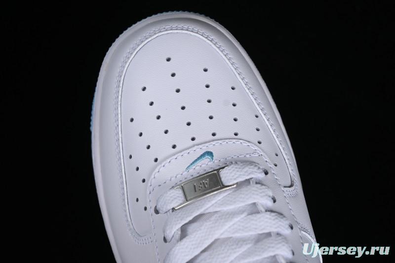 Nike Air Force 1 '07 Low White Blue Casual Sneakers - FQ4296-100