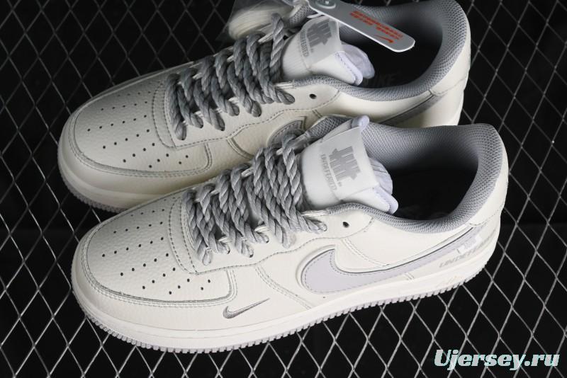 Nike Undefeated Air Force 1'07 Low Casual Sneakers in Beige Hemp with Reflective Details - UT2023-203