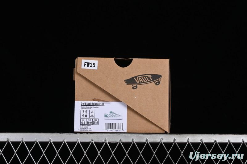 Vans Old Skool Reissue 136 Checkerboard Green Retro Canvas Shoes - VN000MT6V0N