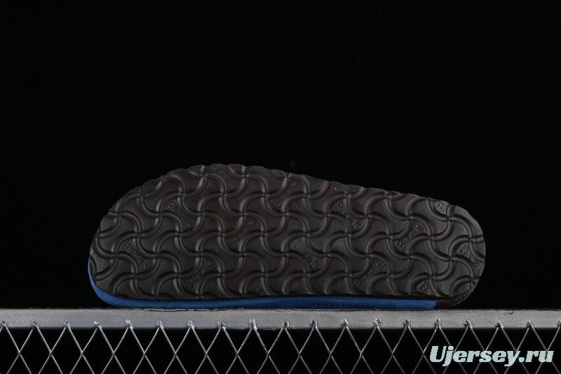 Birkenstock Arizona Soft Footbed Sandals with Suede Leather and Lambswool Lining - Original Blue