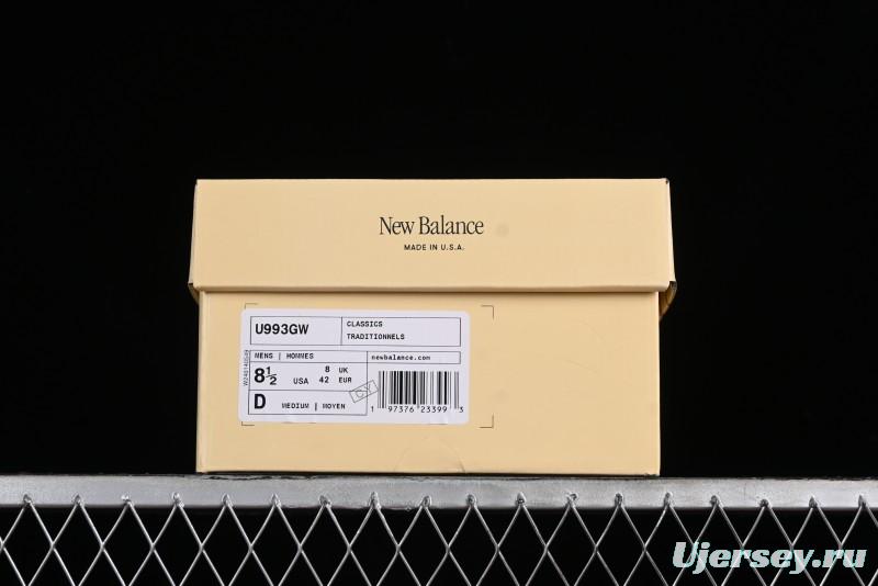 New Balance Made In USA M993 Series Classic Retro Running Shoes - U993GW