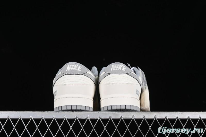 Nike SB Dunk Low Supreme Collaboration - Beige Canvas Anniversary High-End Custom Low-Top Casual Skate Shoes - BB6698-514