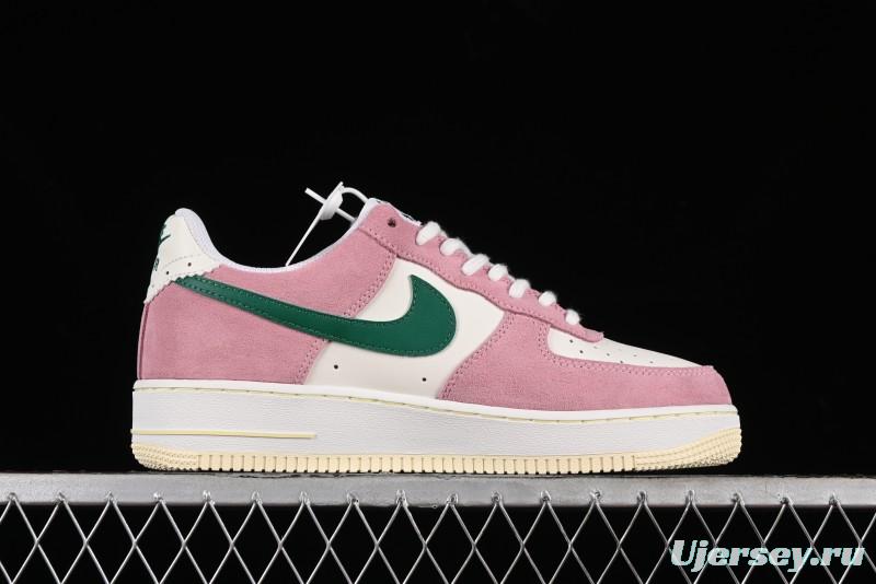 Nike Air Force 1 '07 Low Casual Sneakers in White Pink Green - FV9346-100