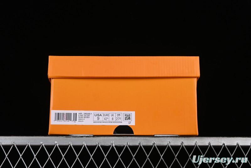 Nike Air Jordan 1 Low OG SP Travis Scott x Fragment Design LV Washed Blue Denim Casual Sneakers - SJ2068-007