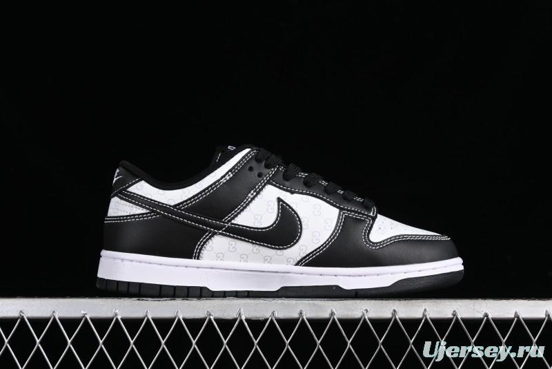 Nike SB Dunk Low Gucci Collaboration - Double G Embroidery Black Swoosh Anniversary Custom Low-Top Casual Skate Shoes - SF1588-136