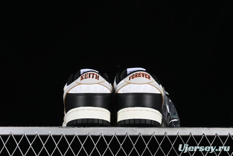 Nike HUF x SB Dunk Low "San Francisco" Black White Panda Skateboarding Shoes - FD8775-001