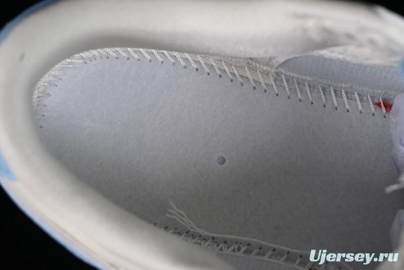 Stussy x Nike Dunk Low SB Skate Shoes in White with Light Blue Swoosh - DQ1098-380