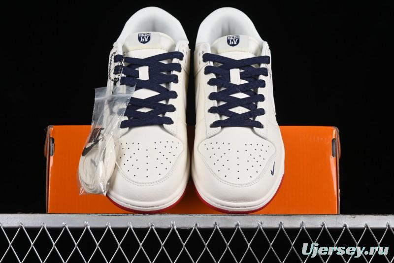 Nike SB Dunk Low LV Collaboration - Beige Red Blue Dual Color Anniversary High-End Custom Low-Top Casual Sneakers - XX2025-333