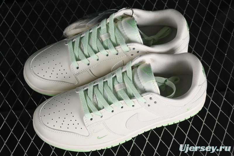 Nike SB Dunk Low LV Collaboration - Double Swoosh Fluorescent Green Anniversary High-End Custom Low-Top Casual Skate Shoes - XX2025-321