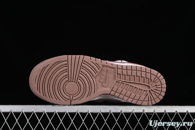 Nike Dunk Low Next Nature SB Lace-Up Low-Top Casual Sneakers in Cream Dark Brown - DD1873-103