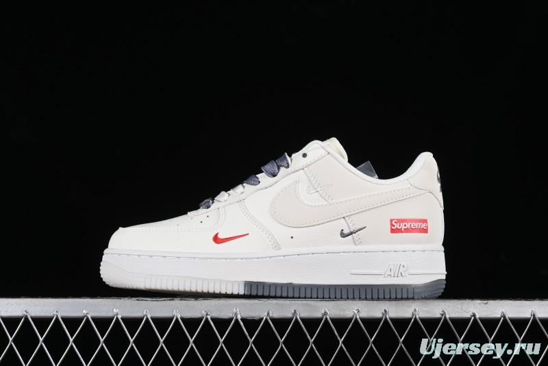 Nike Air Force 1 '07 Low LV Collaboration - White Grey Two-Tone Low-Top Casual Sneakers - XZ6188-005