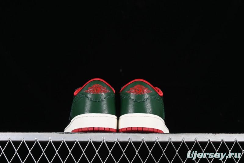 Nike Air Jordan 1 Low AJ1 Black Green Casual Sneakers - CZ0775-036