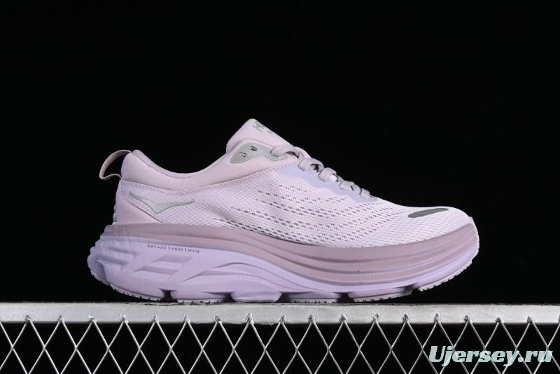 HOKA ONE ONE Bondi 8 Performance Cushion Running Shoes with Enhanced Support - 1127952 LMEL