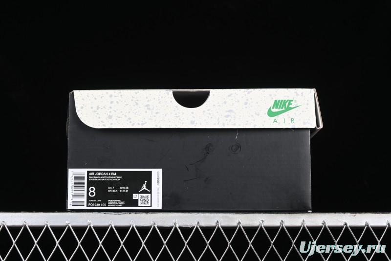 Nike Air Jordan 4 Remastered Sneakers in Black, Light Bone and Dark Grey - FQ7939-100