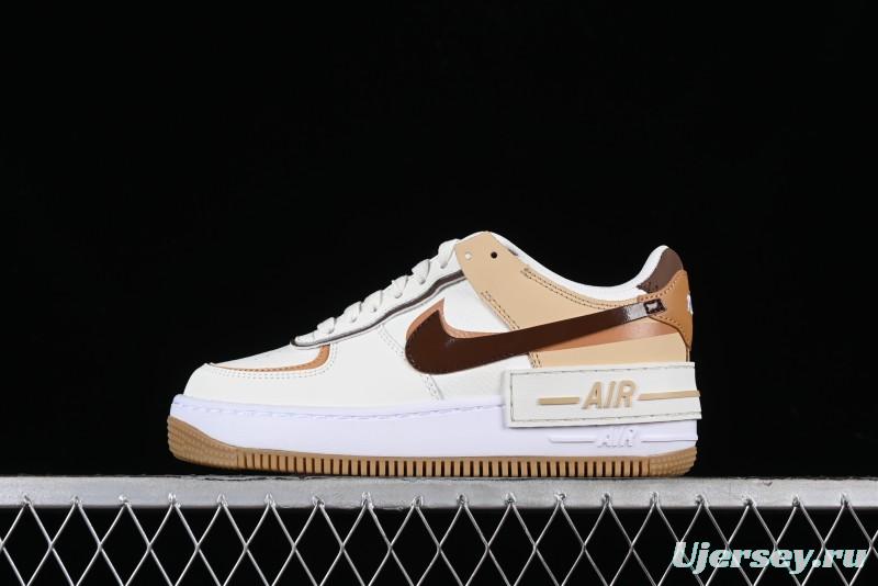 Nike Air Force 1 Shadow Low-Top Sneakers with Lightweight EVA Midsole and Anti-Slip RB Rubber Outsole - DZ1847-106