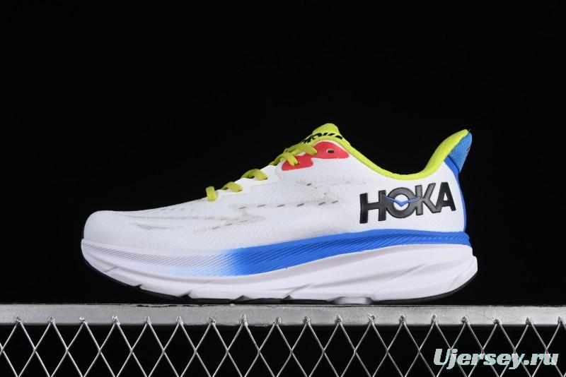 HOKA ONE ONE Clifton 9 Lightweight Knit Mesh Running Shoes with Enhanced Cushioning - 1127895 BVR