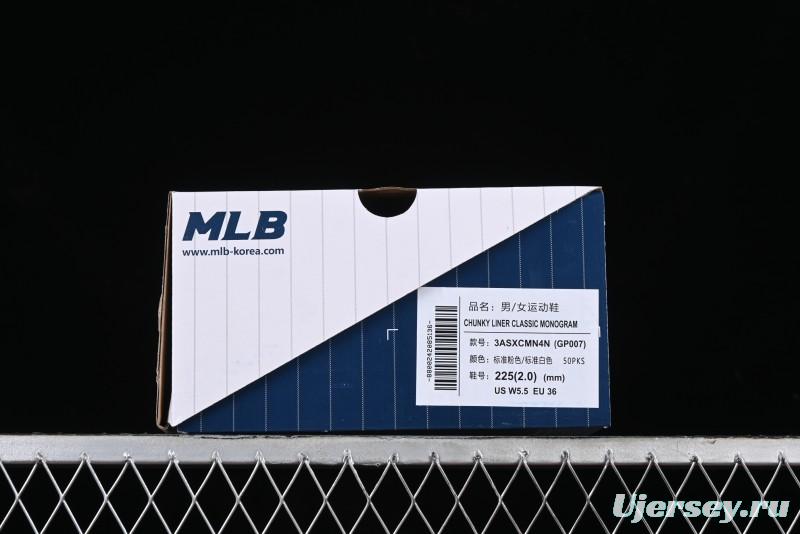 New York Yankees MLB Chunky Liner Classic Monogram Lightweight Platform Sneakers with 6cm Height Increase - 3ASXCMN4N50PKS