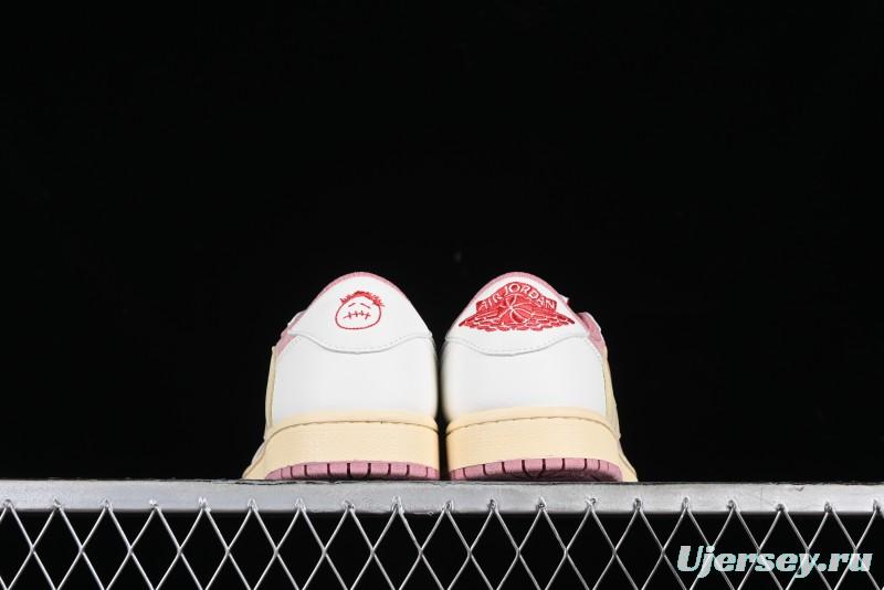 Nike Travis Scott x Air Jordan 1 Low OG AJ1 Reverse Swoosh Sneakers - DM7866-600