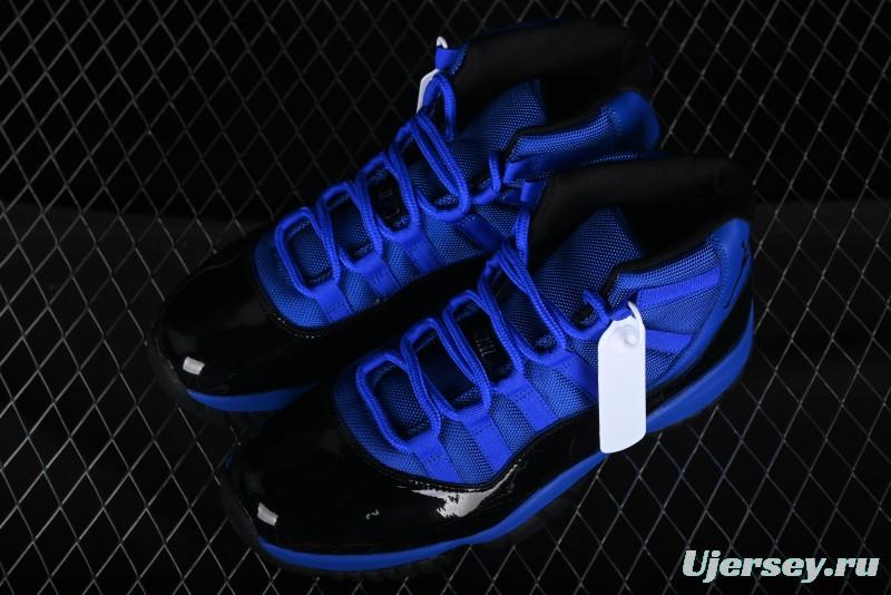 Nike Air Jordan 11 Retro High Top Basketball Shoes in Black and Blue - CT8012-400