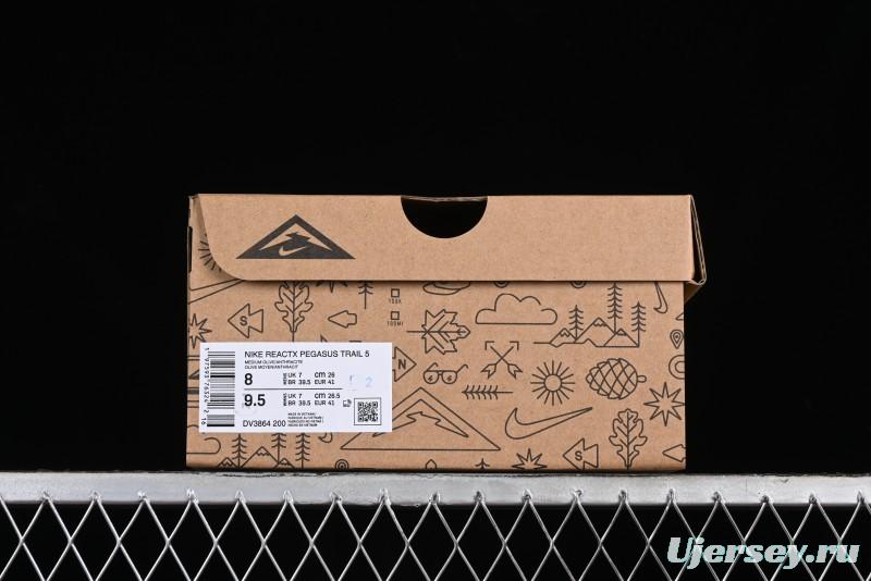 Nike Pegasus Trail 5 Off-Road Series Lightweight Comfortable Durable Low-Top Running Shoes - DV3864-200