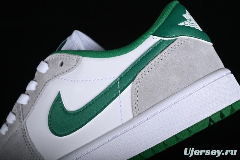 Nike Air Jordan 1 Low Golf Shoes Retro Grey White Green - DD9315-112