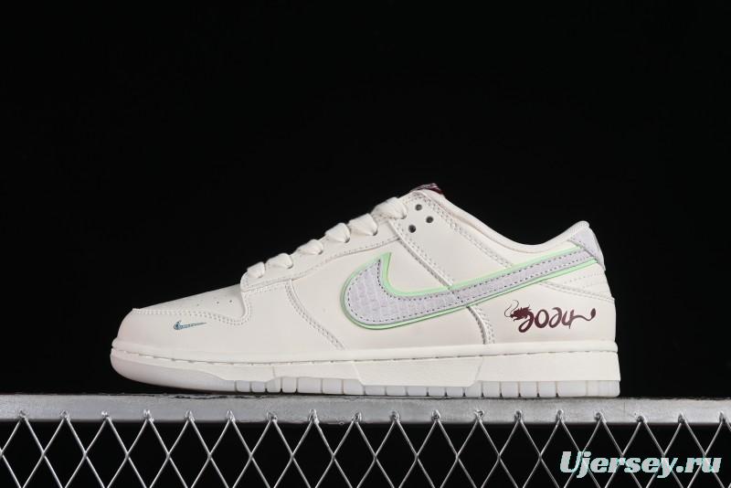 Nike SB Dunk Low Year of the Dragon Limited Edition - White Dragon Anniversary Custom Low-Top Casual Skate Shoes - CF3688-001