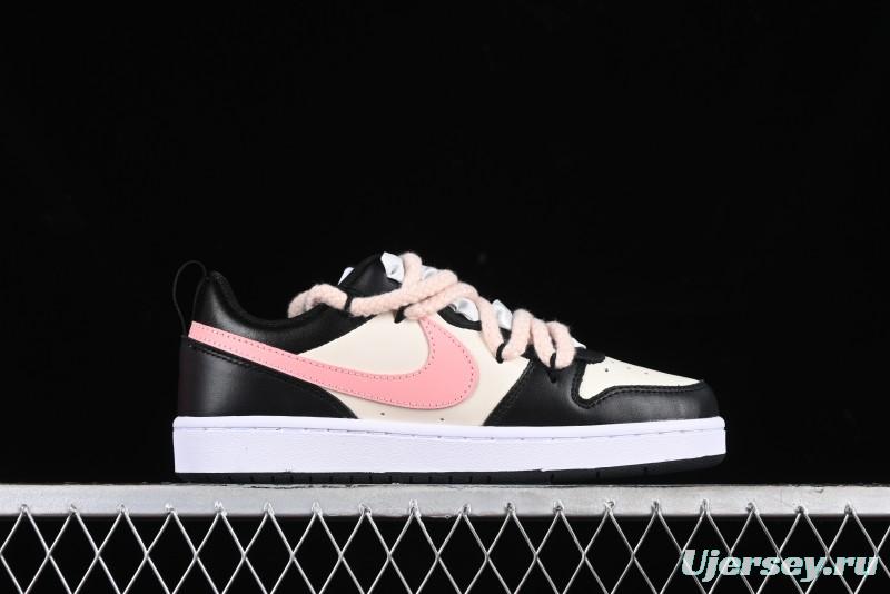 Nike Court Borough Low 2 Berry Worry Playful Cute Trendy Retro Low-Top Casual Sneakers - BQ5448-110