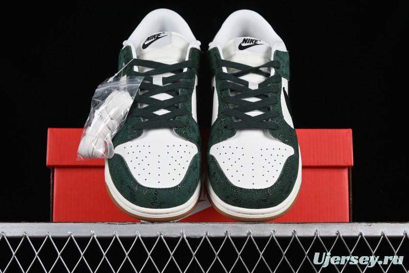 Nike Dunk Low Green Snake SB Low-Top Casual Skate Shoes - FQ8893-397