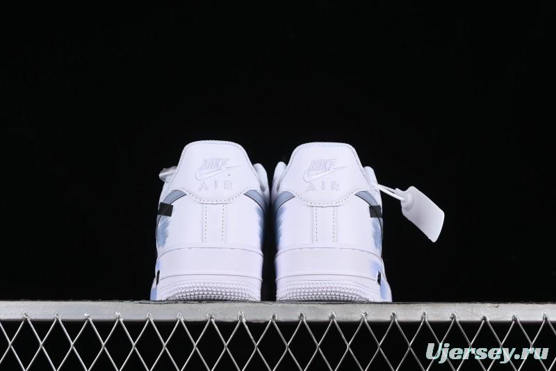 Nike Air Force 1 '07 Low Casual Sneakers with Two-Tone Shadow Swoosh and Custom Anime Art - CW2288-111