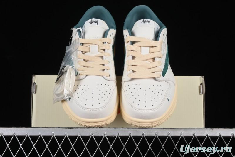 Nike Travis Scott x Fragment Design x Air Jordan 1 Low OG SP AJ1 Retro Sneakers with Unique Collaboration Details - YQ2088-669