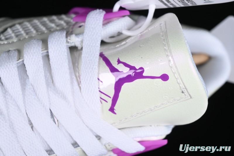 Nike Air Jordan 4 Retro Sneakers with Hyper Violet Accents - FQ1314-151