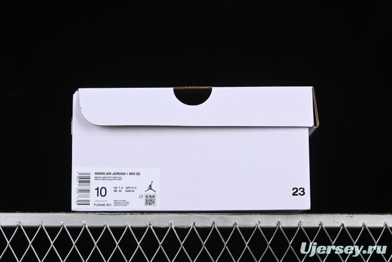 Nike Air Jordan 1 Mid Basketball Shoes in Space Gray - FJ3448-001