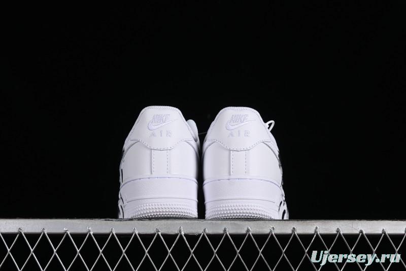 Nike Air Force 1 '07 Low Custom Hand-Painted 2D Industrial Scene Casual Sneakers - 315122-311