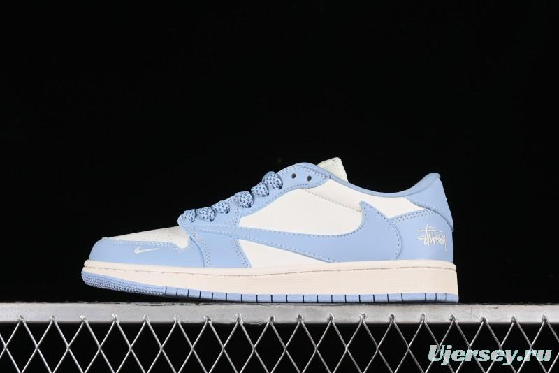 Nike Travis Scott x Fragment Design x Air Jordan 1 Low OG SP AJ1 Retro Sneakers - BB6588-101