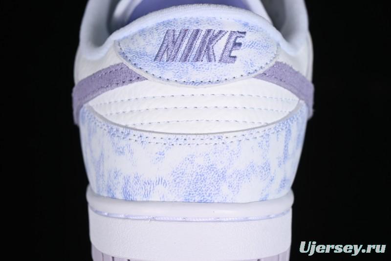 Nike SB Dunk Low Premium White Light Purple Skateboarding Shoes - DM9467-500