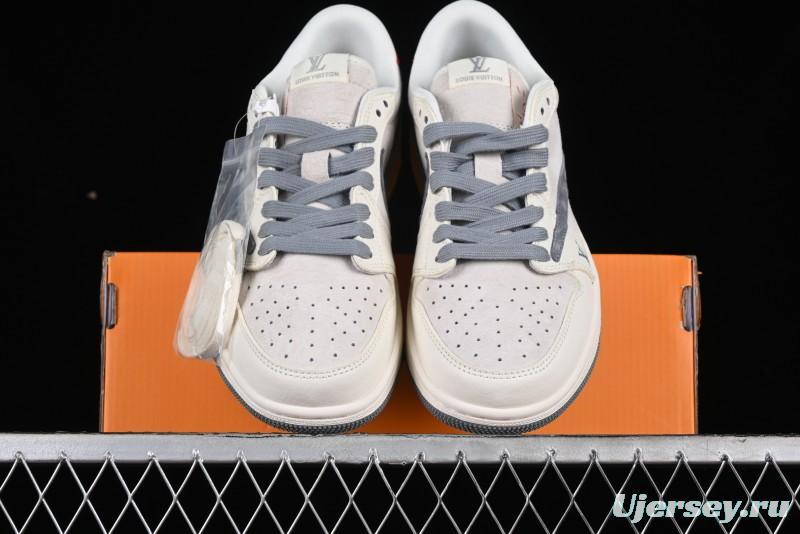 Nike Travis Scott x Fragment Design x Air Jordan 1 Low OG SP AJ1 LV Collaboration Casual Sneakers - XY2688-103