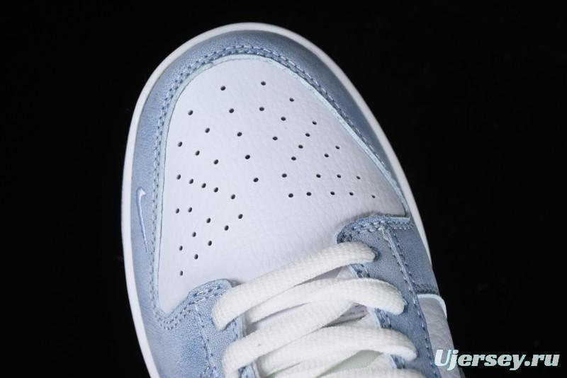 Nike SB Dunk Low Supreme Collaboration - Ice Crystal Blue Anniversary High-End Custom Low-Top Casual Skate Shoes - JH8039-939